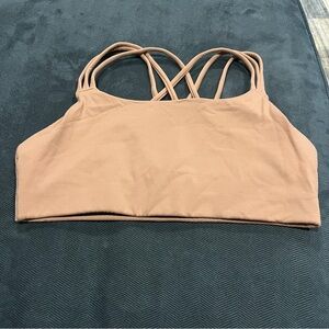 Athleta Light Pink Strappy Sports Bra